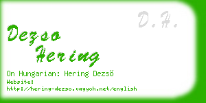 dezso hering business card